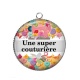 Pendentif Cabochon Argent - une super couturière