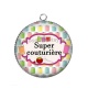 Pendentif Cabochon Argent - super couturière