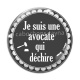 Cabochon Verre - je suis une avocate qui déchire