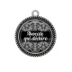 Pendentif Cabochon Argent -  avocate qui déchire
