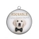 Pendentif Cabochon Argent - chien