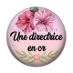 Cabochon Résine - une directrice en or