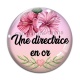 Cabochon Verre - une directrice en or