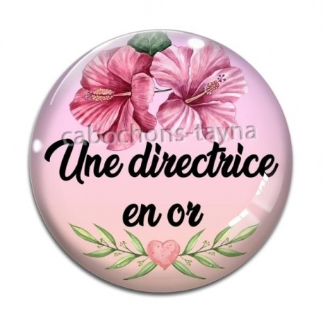Cabochon Verre - une directrice en or
