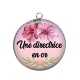 Pendentif Cabochon Argent - une directrice en or