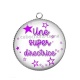 Pendentif Cabochon Argent - une super directrice