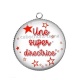 Pendentif Cabochon Argent - une super directrice