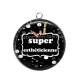 Pendentif Cabochon Argent - super esthéticienne