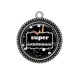 Pendentif Cabochon Argent - super esthéticienne