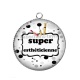 Pendentif Cabochon Argent - super esthéticienne