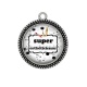 Pendentif Cabochon Argent - super esthéticienne