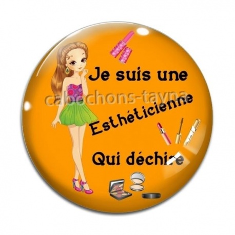 Cabochon Verre - je suis une esthéticienne qui déchire