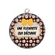 Pendentif Cabochon Argent - une fleuriste qui déchire 