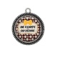 Pendentif Cabochon Argent - une fleuriste qui déchire 