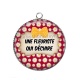 Pendentif Cabochon Argent - une fleuriste qui déchire