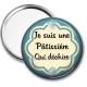 Miroir de poche - je suis une pâtissière qui déchire