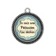 Pendentif Cabochon Argent - je suis une pâtissière qui déchire