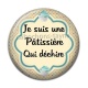 Cabochon Résine - je suis une pâtissière qui déchire
