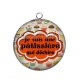 Pendentif Cabochon Argent - je suis une pâtissière qui déchire