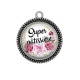 Pendentif Cabochon Argent - super pâtissière