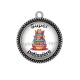 Pendentif Cabochon Argent - Super pâtissière