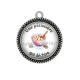 Pendentif Cabochon Argent - une pâtissière qui déchire