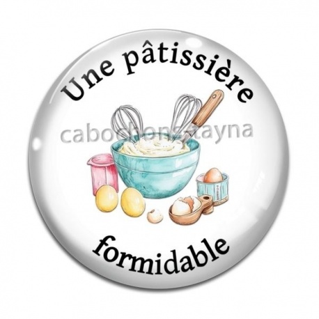 Cabochon Verre - une pâtissière formidable
