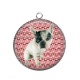 Pendentif Cabochon Argent - chien