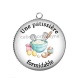 Pendentif Cabochon Argent - une pâtissière formidable