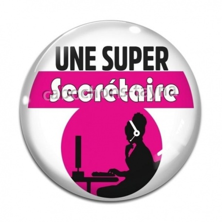 Cabochon Verre - une super secrétaire