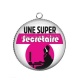 Pendentif Cabochon Argent - une super secrétaire