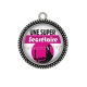 Pendentif Cabochon Argent - une super secrétaire