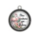 Pendentif Cabochon Argent - une secrétaire qui déchire