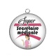 Pendentif Cabochon Argent - super secrétaire médicale