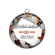Pendentif Cabochon Argent - secrétaire médicale qui déchire