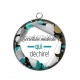 Pendentif Cabochon Argent - secrétaire médicale qui déchire