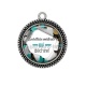 Pendentif Cabochon Argent - secrétaire médicale qui déchire