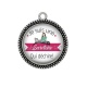 Pendentif Cabochon Argent - je suis une secrétaire qui déchire