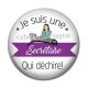 Cabochon Résine - je suis une secrétaire qui déchire