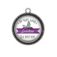 Pendentif Cabochon Argent - je suis une secrétaire qui déchire