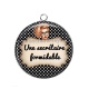 Pendentif Cabochon Argent - une secrétaire formidable