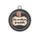 Pendentif Cabochon Argent - une secrétaire formidable