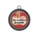 Pendentif Cabochon Argent - une secrétaire formidable