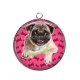 Pendentif Cabochon Argent - chien