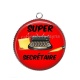 Pendentif Cabochon Argent - super secrétaire
