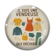 Cabochon Verre - je suis une vendeuse qui déchire