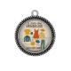Pendentif Cabochon Argent - je suis une vendeuse qui déchire
