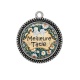 Pendentif Cabochon Argent - meilleure tatie