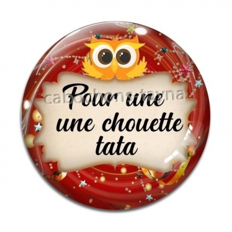 Cabochon Verre - pour une chouette tata