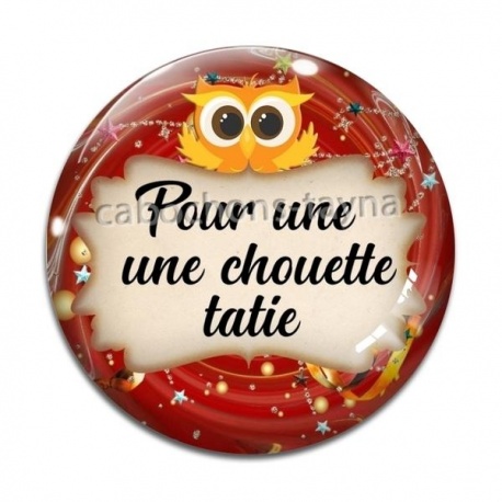 Cabochon Verre - pour une chouette tatie